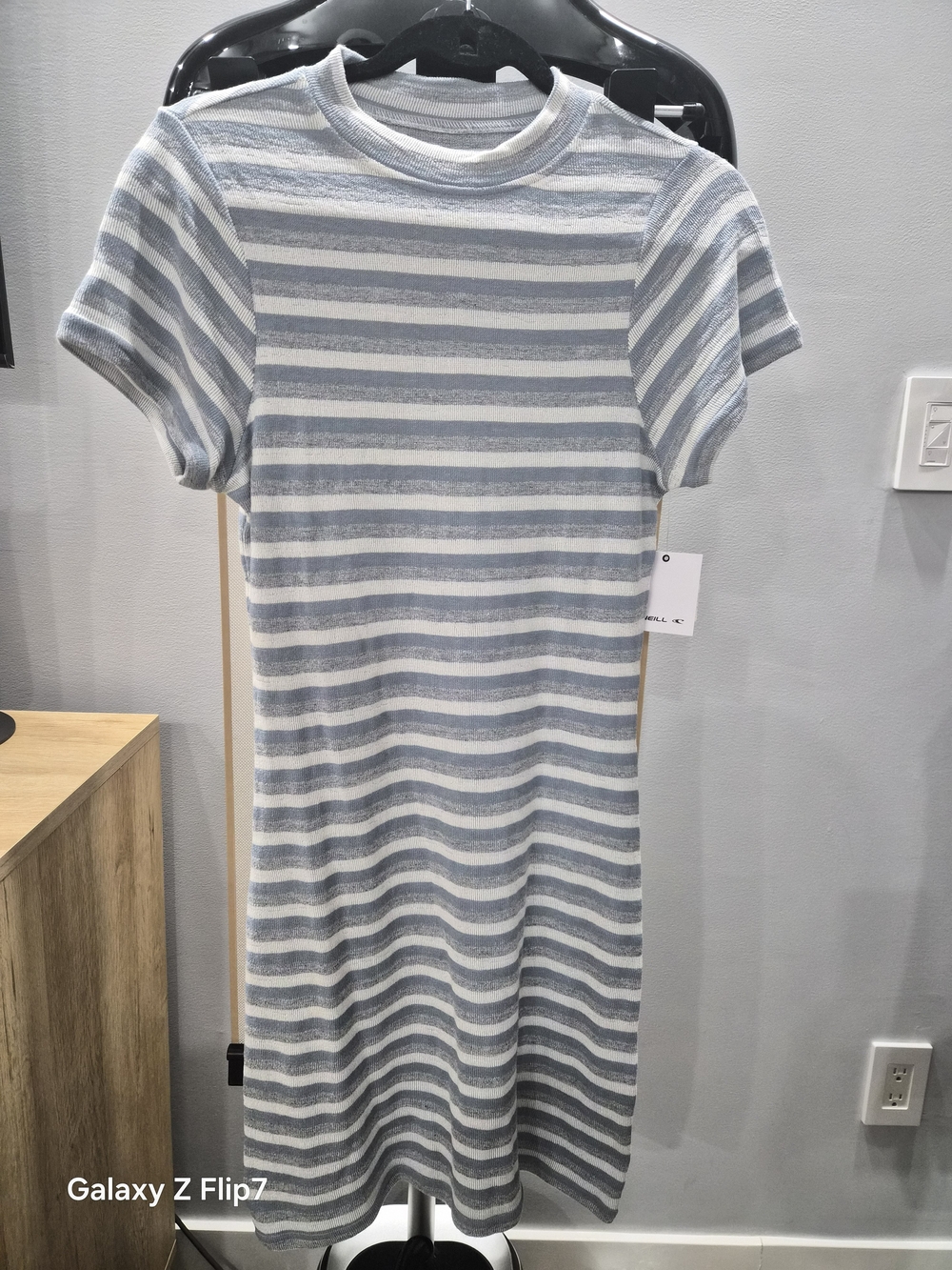 O'Neill Sky Blue and White Striped Top - Zachely Stripe